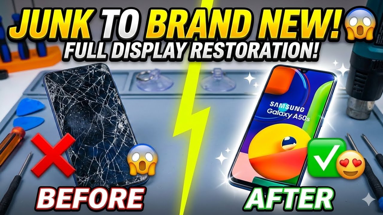 Samsung Galaxy A50s Broken Display Restoration 📱✨ | Brand New Look!