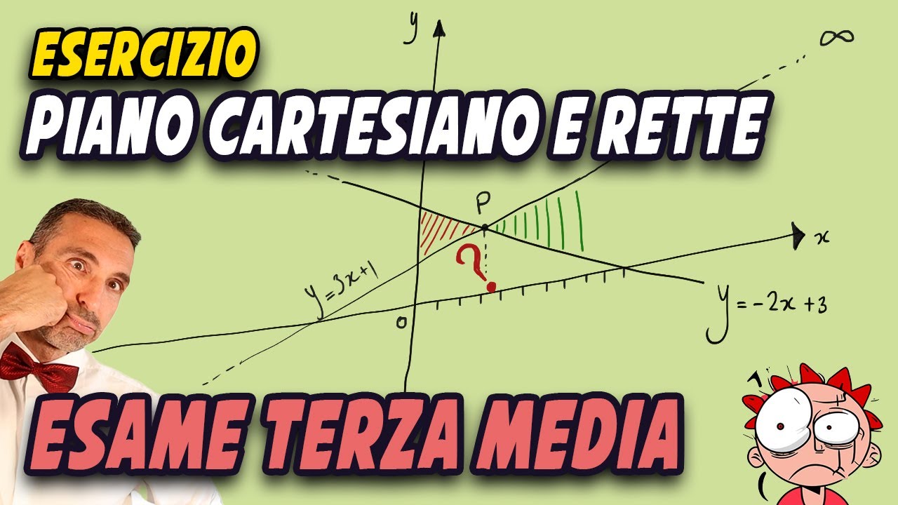 Esercizio sul piano cartesiano e rette - Esame di matematica 2024 - Mr. Supplento