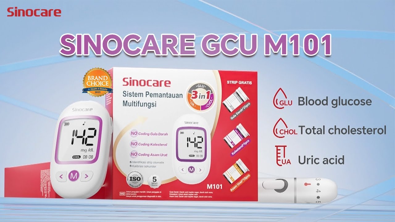 Sinocare GCU M101 Alat Cek 3in1 yang Mudah & Akurat