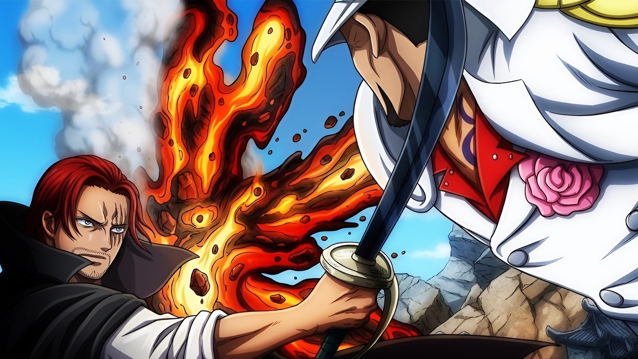 Akainu es Atacado por Shanks - 