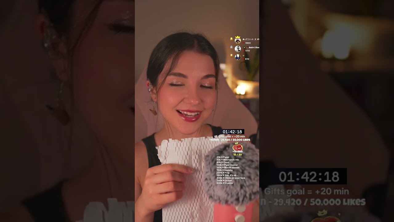 +3h ASMR Paper, frog, ocean, mouth sounds...  - Full TikTok Lives #136 | Lonixy Live