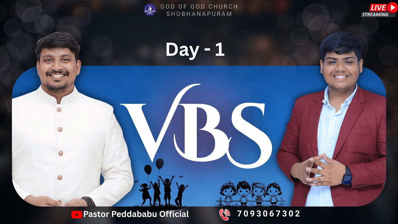 VBS || MORNING SESSION || DAY 1 || GOD OF GOD CHURCH SOBHANAPURAM