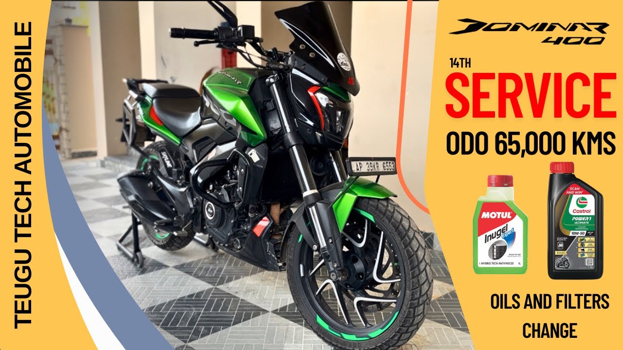 Dominar 400 Full Service | Coolant,Engine oil and Filters Changing | At Home |