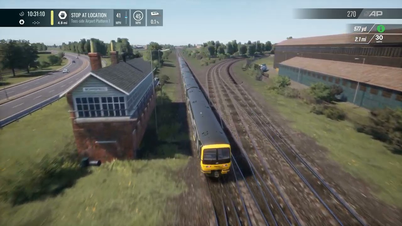 Train sim world Tees Valley in a GWR 166  Part 3 of 4 Middlesbrough to Teesside Airport