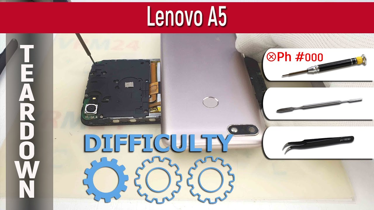 Как разобрать 📱 Lenovo A5 (L18021) Разборка и ремонт
