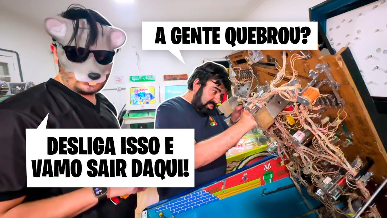 QUEBRAMOS UMA MÁQUINA DE PINBALL DO TIOZÃO? E AGORA?