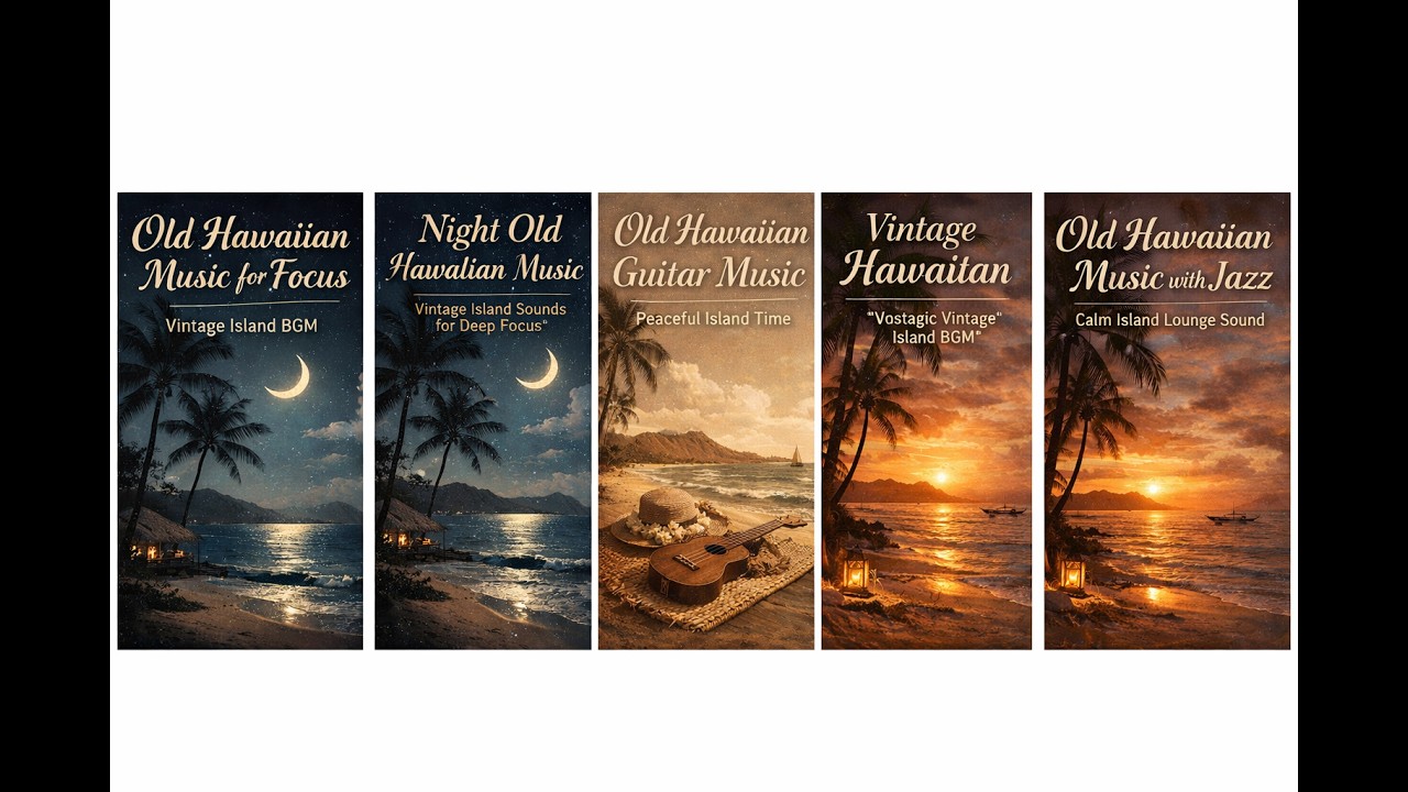 【作業用BGM】Old Hawaiian Music for Focus #5｜Vintage Hawaiian Instrumental