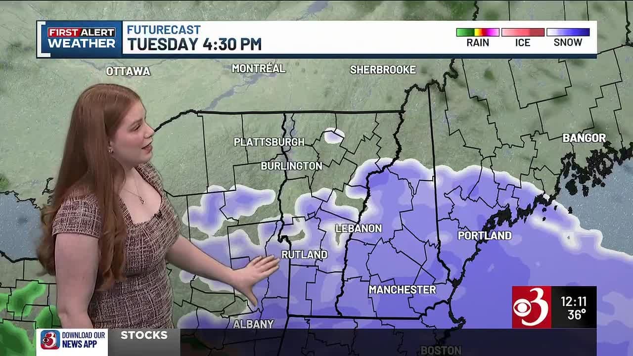 A few snow showers today ahead of warmer weather