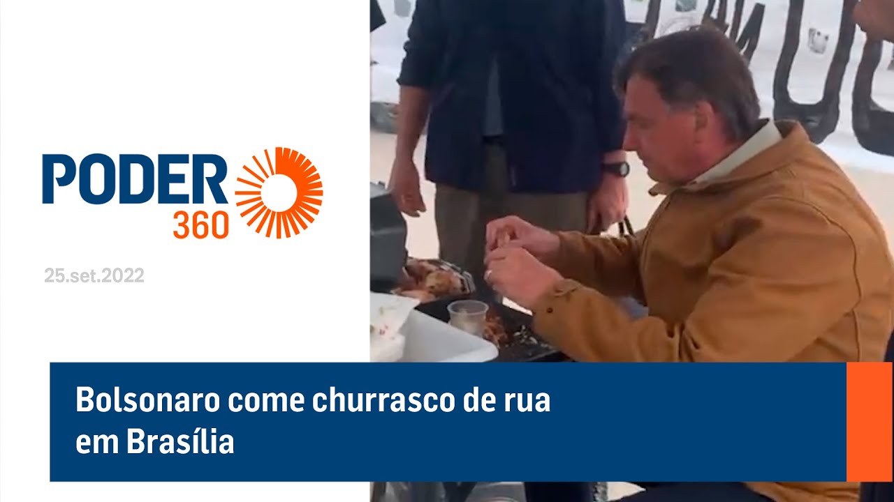 Bolsonaro come churrasco de rua em Brasília