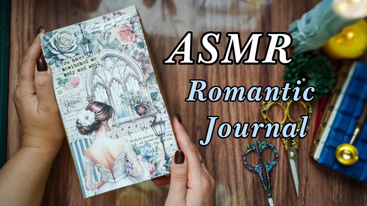 Soft Bridal Journal ASMR ✨ | Vintage Collage &middot; Paper Sounds &middot; Relaxing Crafting