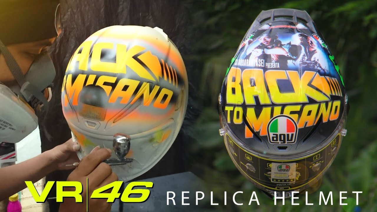 How To Paint Valentino Rossi Helmet | Back To Misano | MotoGP 2018