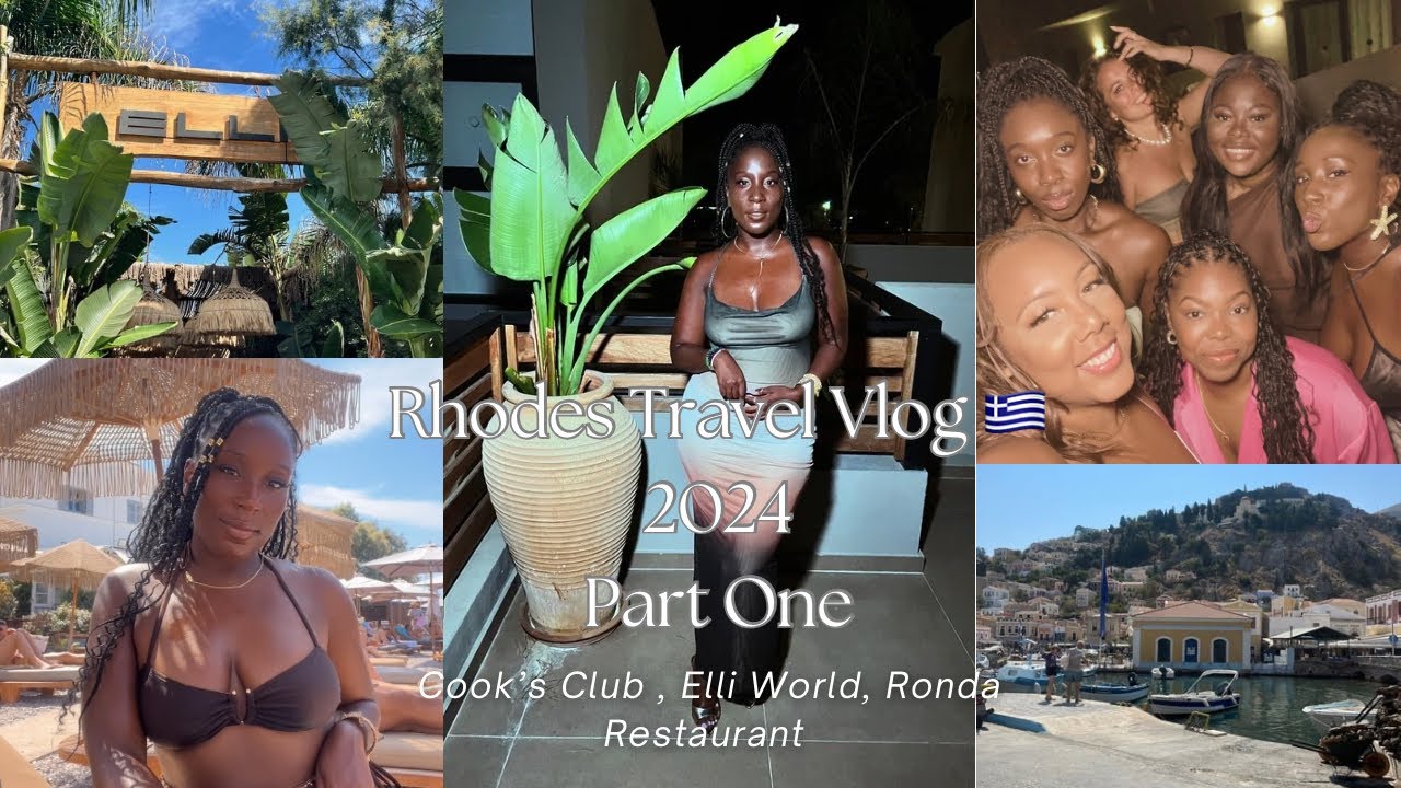 Rhodes Greece Travel Vlog 2024🇬🇷| Cook's Club| Beach Clubs | Symi Island| Part 1