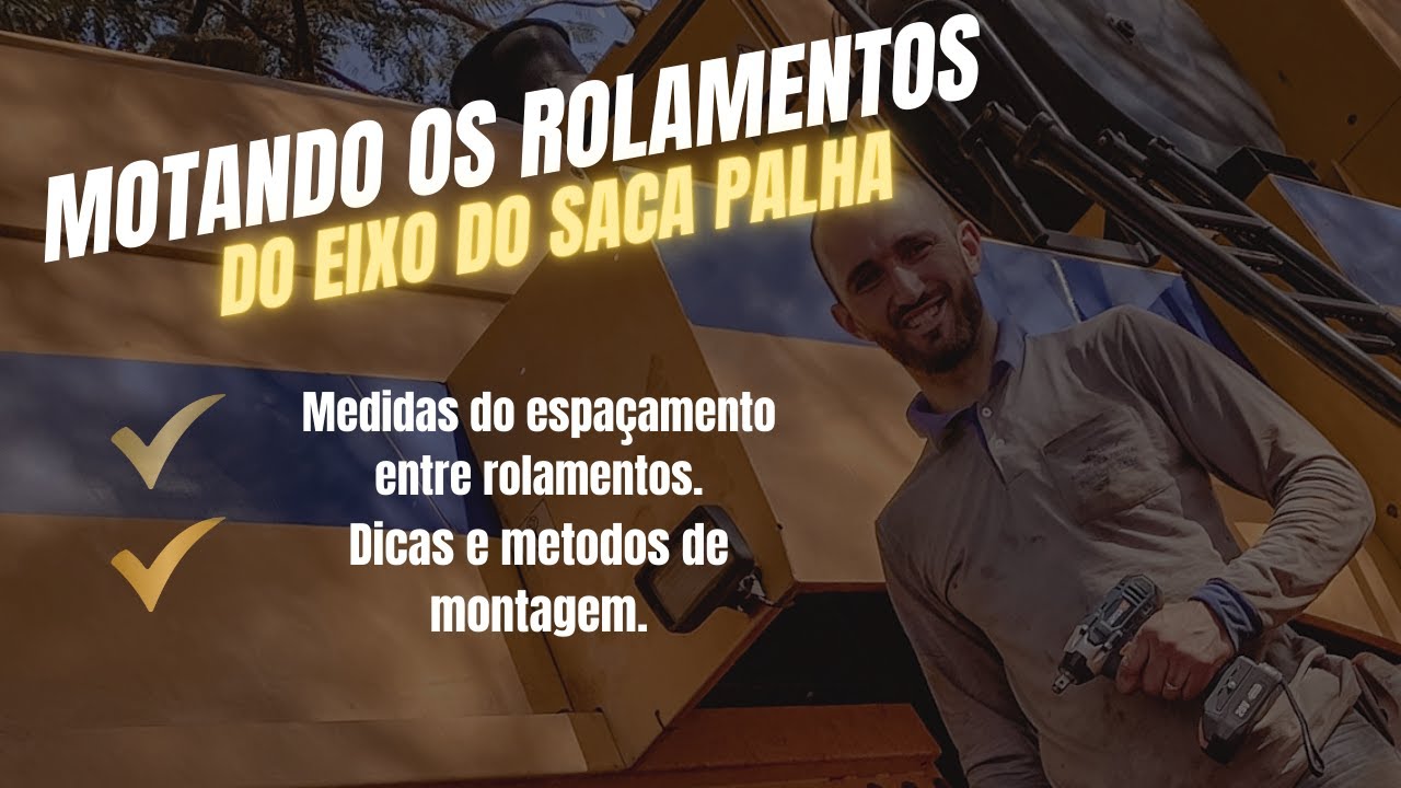 Como montar os rolamentos do eixo do saca? Linha NEW HOLLAND.