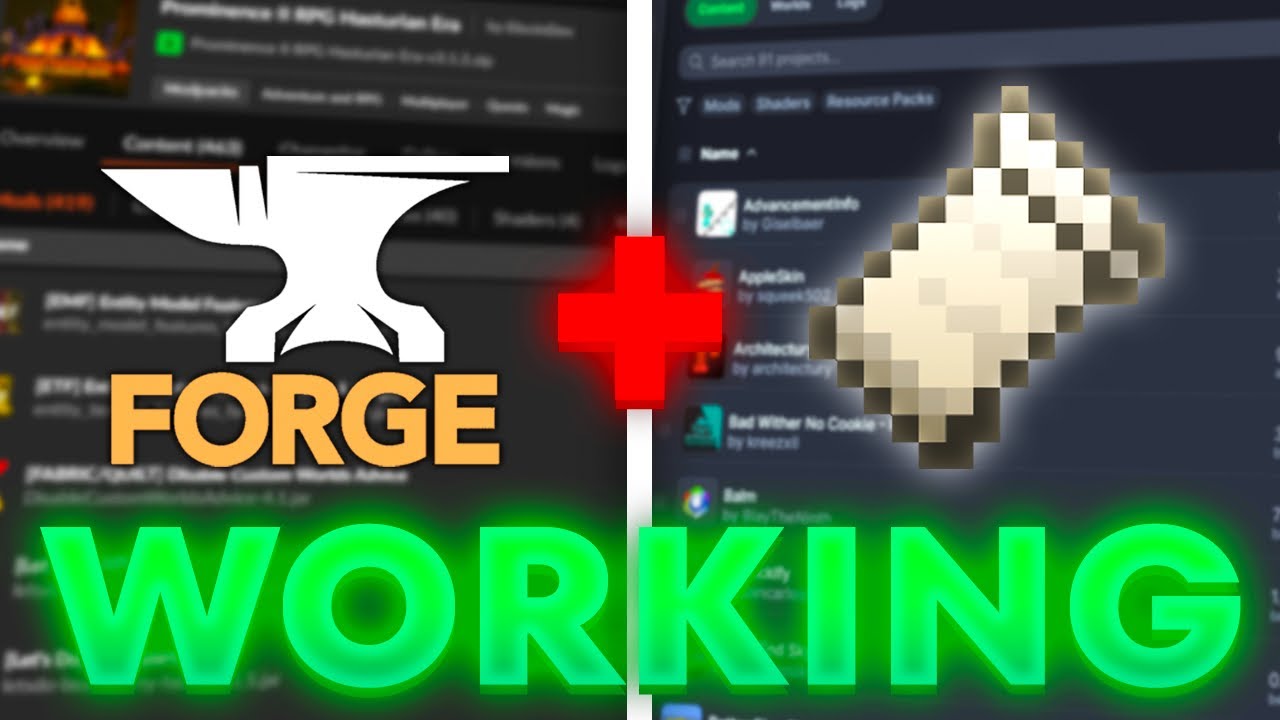 Как использовать моды Fabric и Forge вместе!