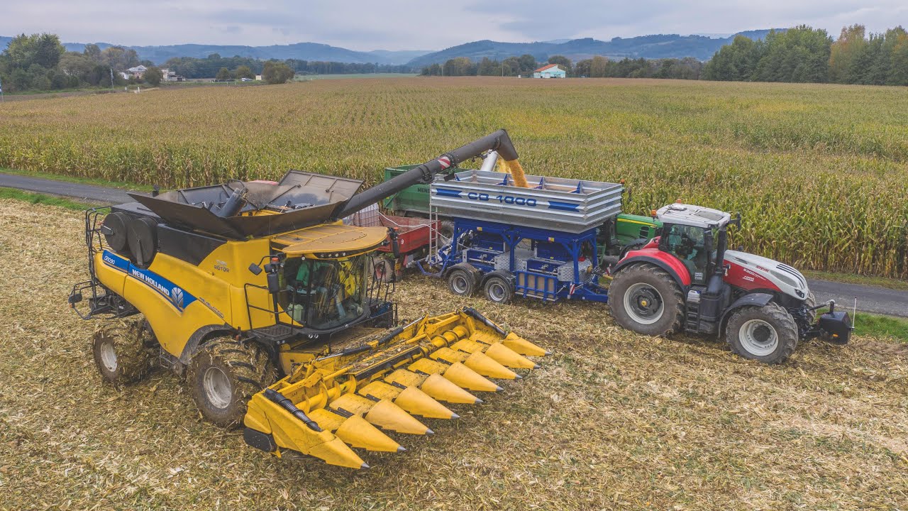 🌽 #4  EURO BAGGING - made in CZ - CD1000 & 310LG - kukuřice na CCM - NH CR10.90, Steyr Terrus 300..