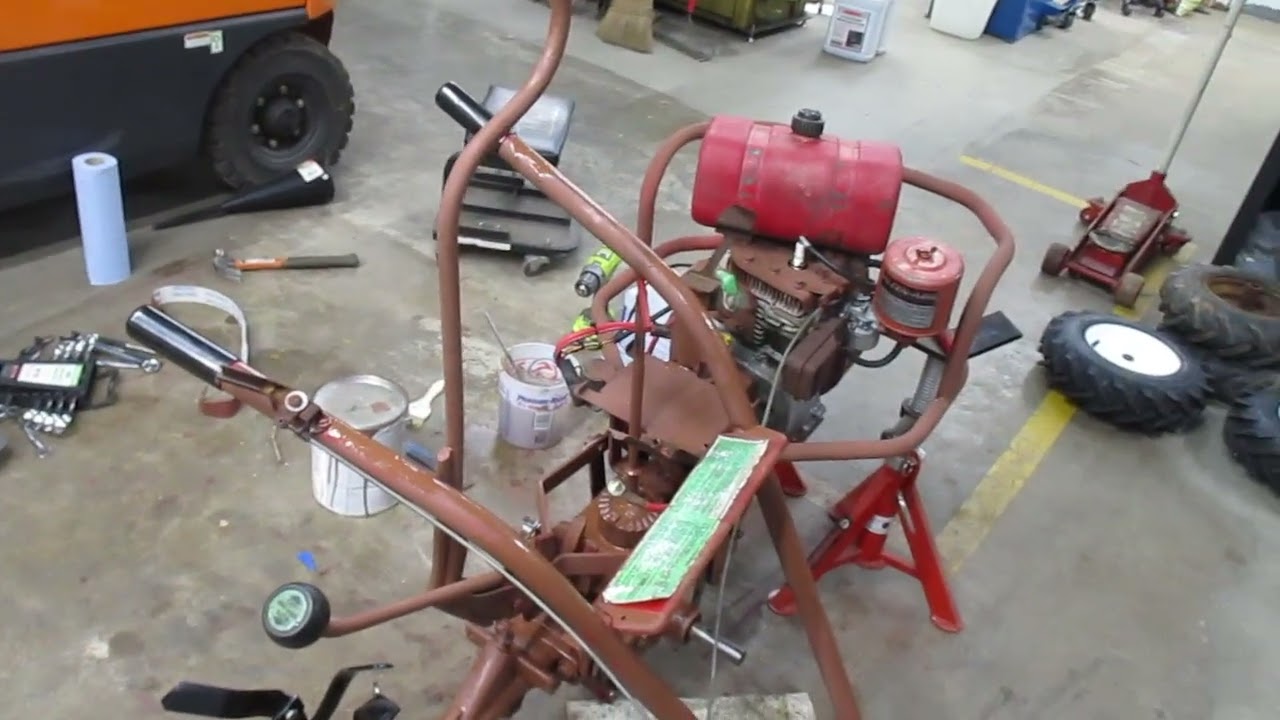 16 Jan almost done priming the troy bilt horse tiller