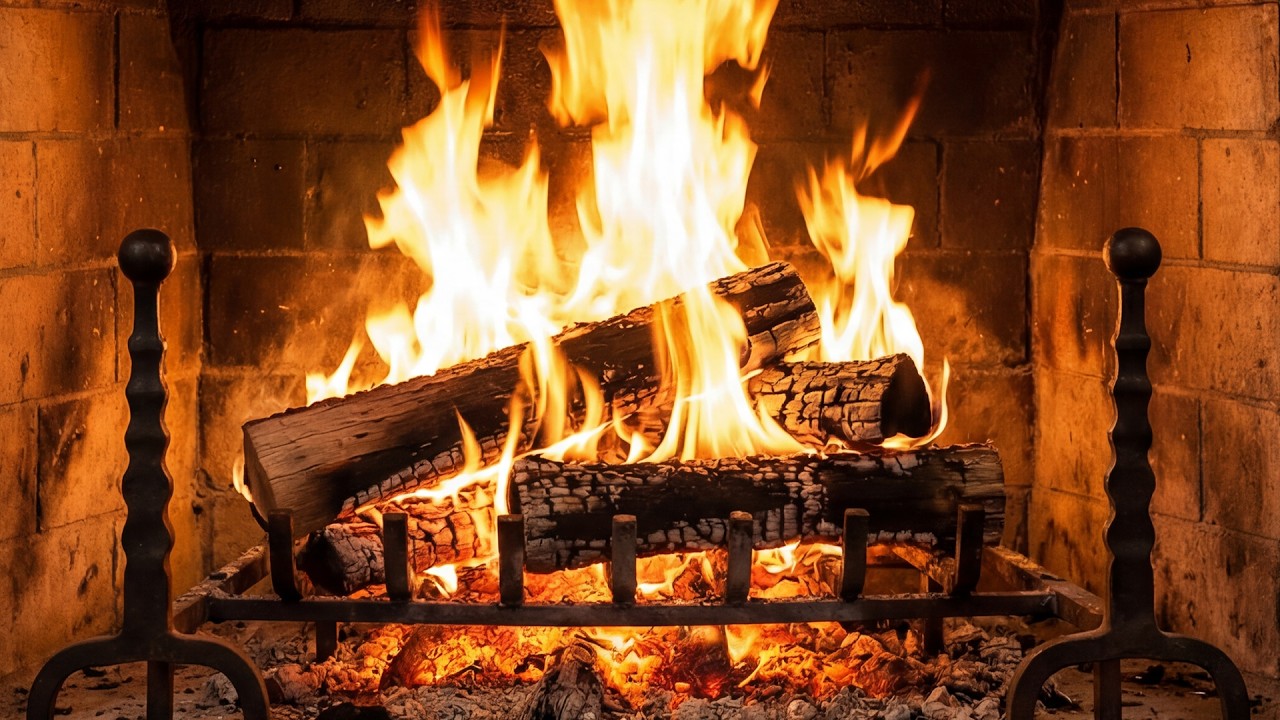 🔥 Fireplace Classic 4K. Cozy Fire with Crackling Fireplace Sounds. Fireplace 4K UHD