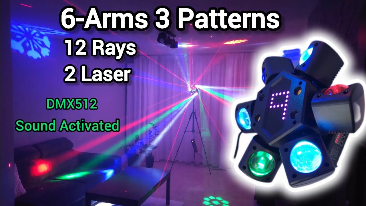 6-Arms Moving Head LED RGBW Darix Lights 