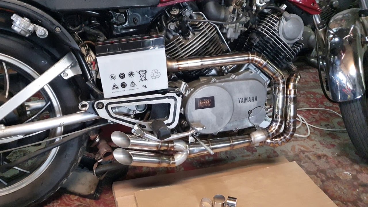 Yamaha tr1 xv1000 spyramoto custom 2in1in2 exhaust system
