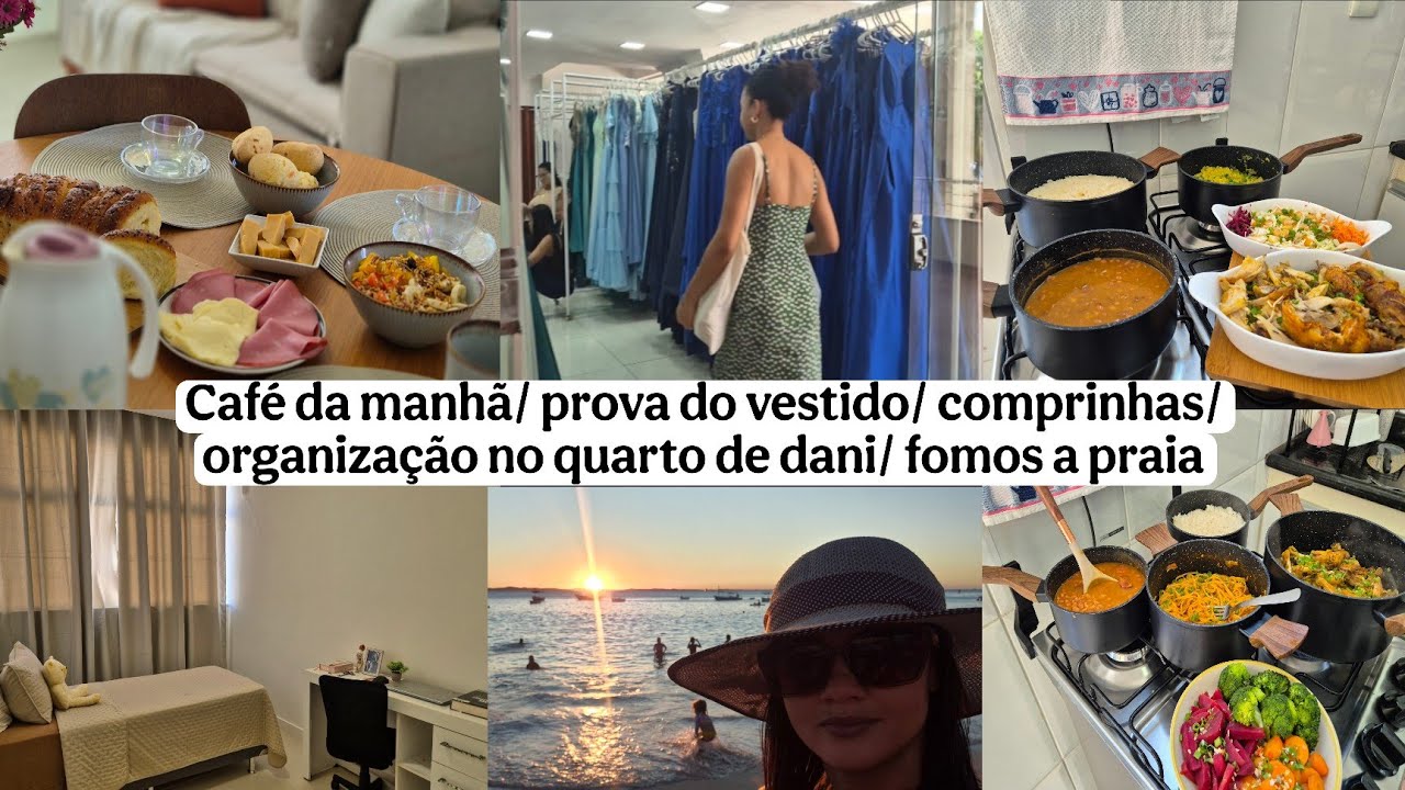 Caf&eacute; da manh&atilde; pra minha fam&iacute;lia/ fomos ver o vestido da formatura 🎓 almo&ccedil;o/ por do sol na praia 