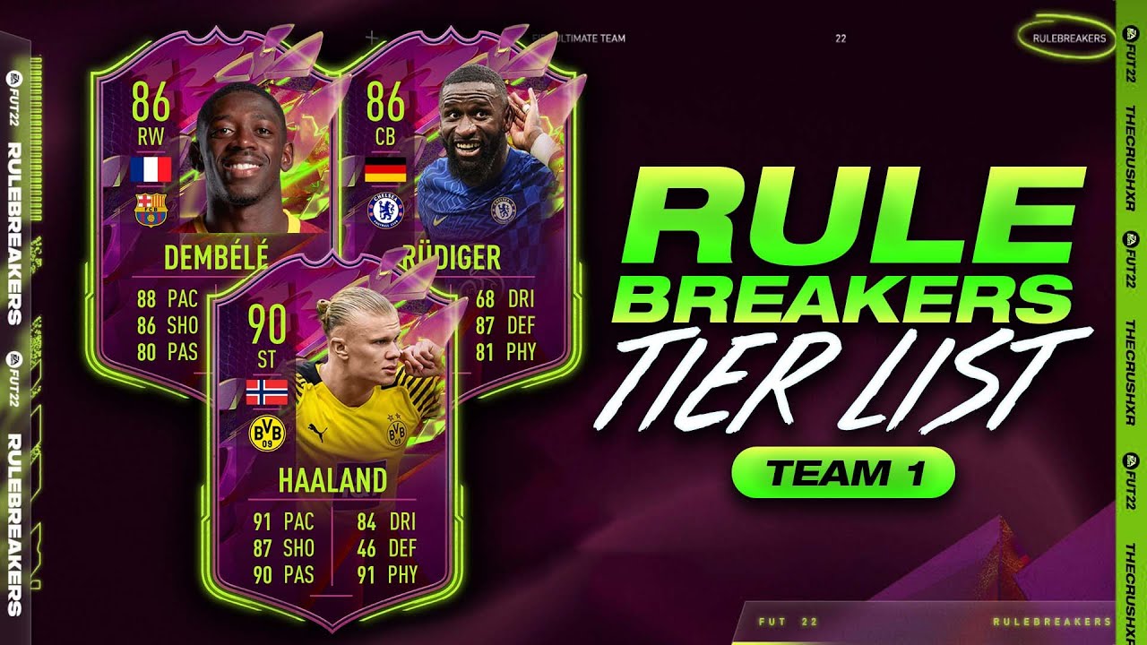 Rulebreakers Team 1 Review ft 90 Haaland, 86 Dembele & 86 Rudiger | FIFA 22 Tier List
