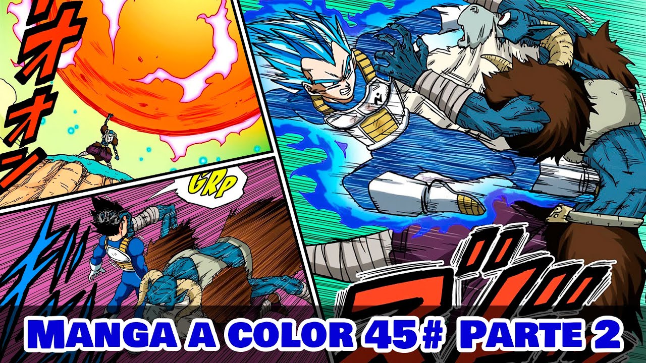 DBS Manga a Color Capitulo 45 Parte 2 | VEGETA BLUE EVOLUTION VS MORO