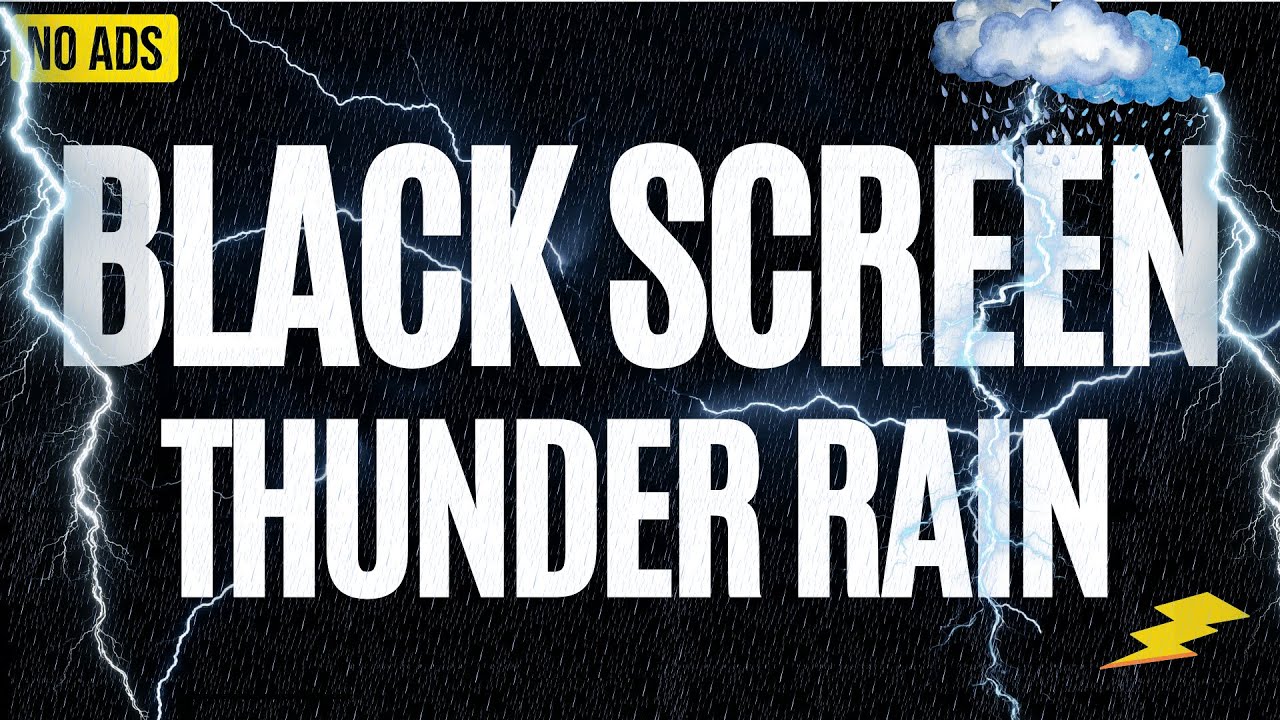 🌧️ Black Screen Rain on Window | Heavy Rain Sounds for Deep Sleep