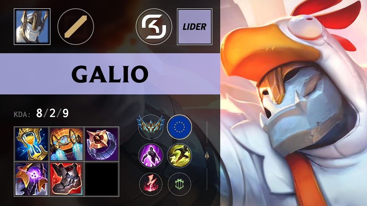 (SK LIDER) Galio Mid vs Akali - EUW Challenger Patch 26.11