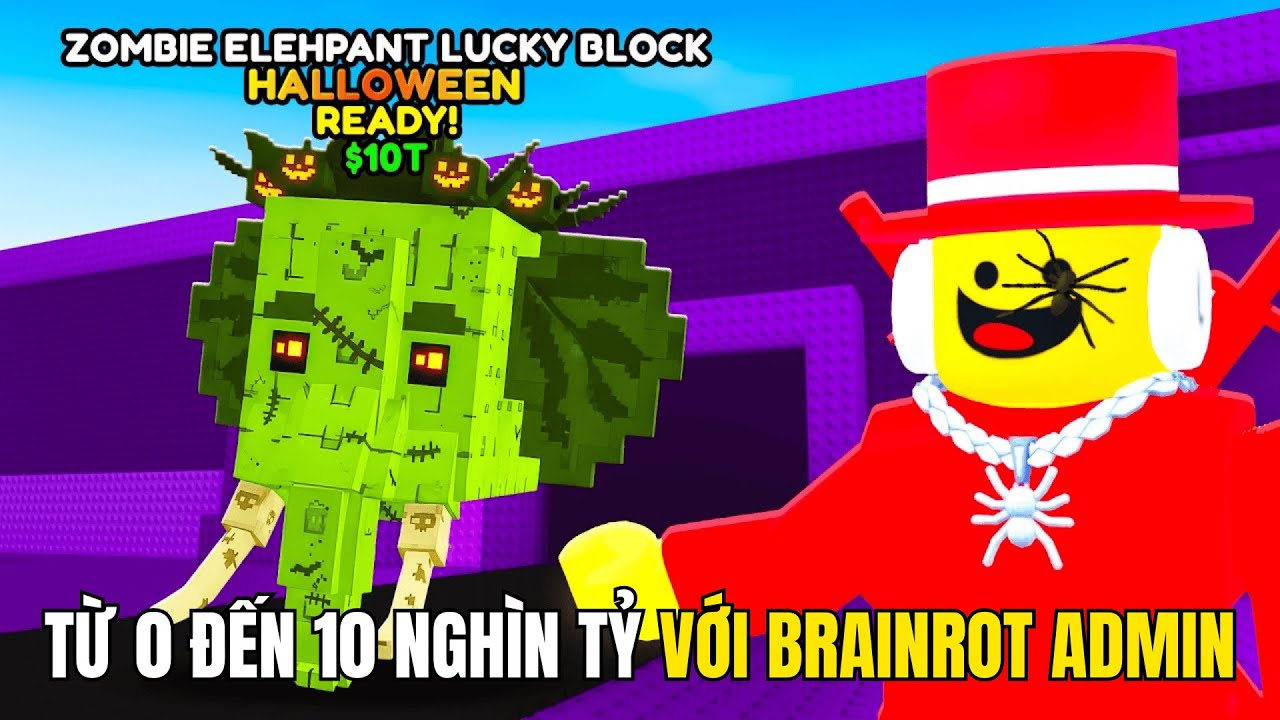 Từ 0 Đến 10 Nghìn Tỷ Nhưng Admin Tặng Tôi Brainrot Trong Roblox Steal A Brainrot...Deplao