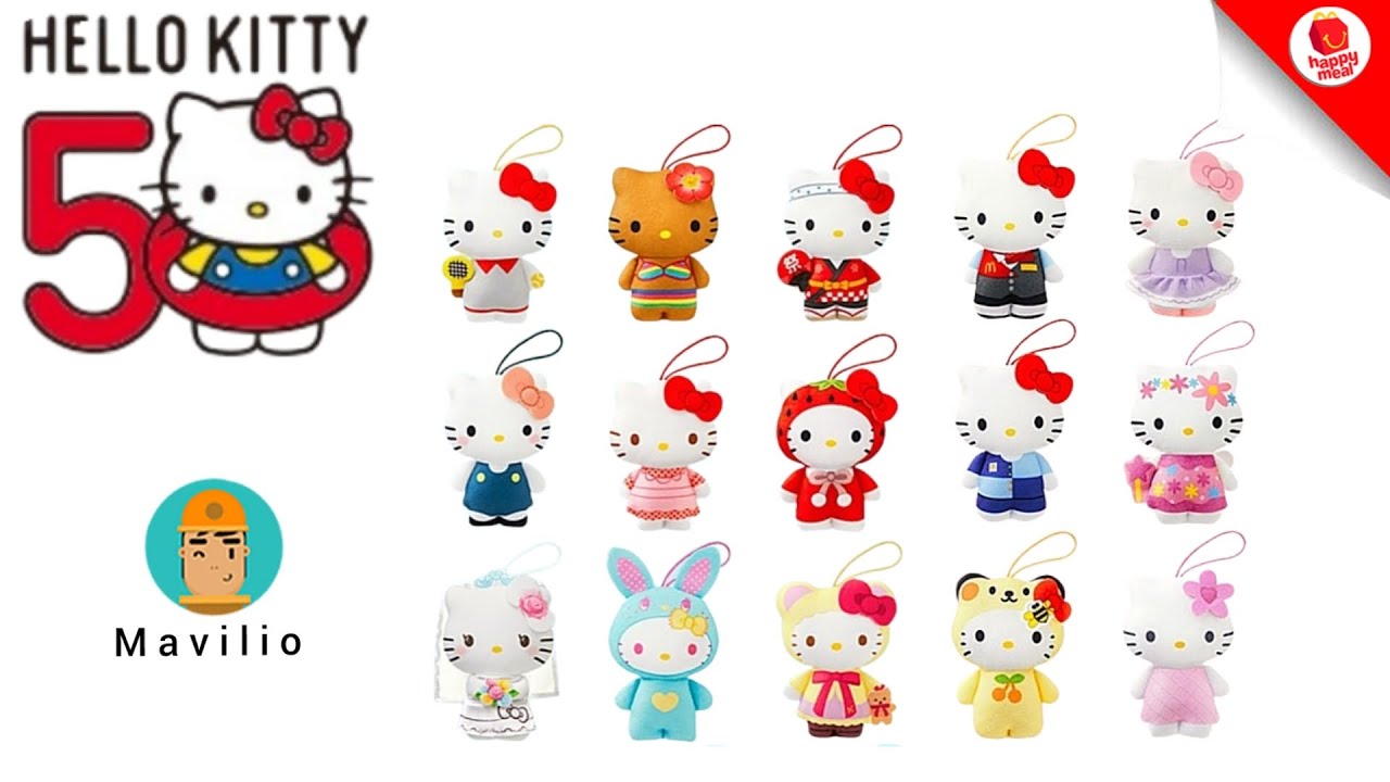 2023 McDonald's Hello Kitty 50th Anniversary Happy Meal Japan Plush Toys Set 1-50 Complete