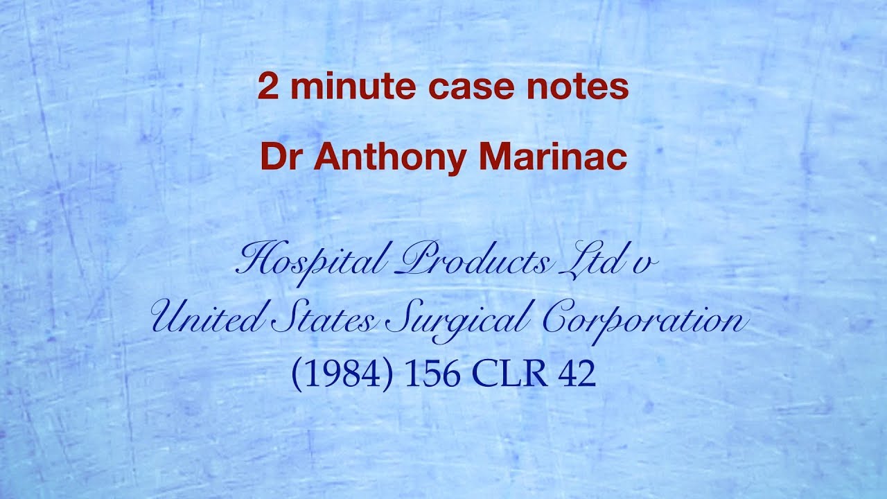 Hospital Products v US Surgical Corp (Fiduciary duties)
