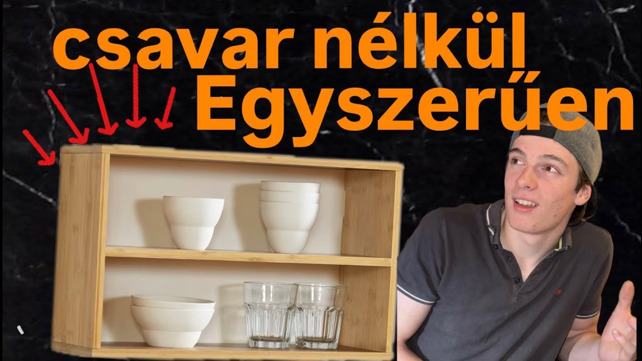 Polc készítése, egyszerü csapozással és csavarok nélkül.