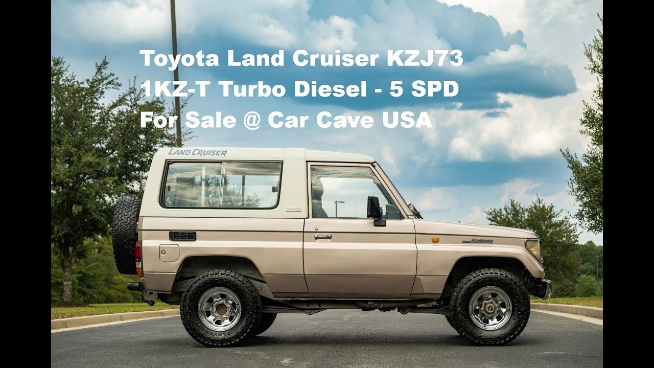1994 Toyota Land Cruiser 70 Series KZJ73 3.0L 1KZ-T Turbo Diesel Limited Slip Removable Top For Sale
