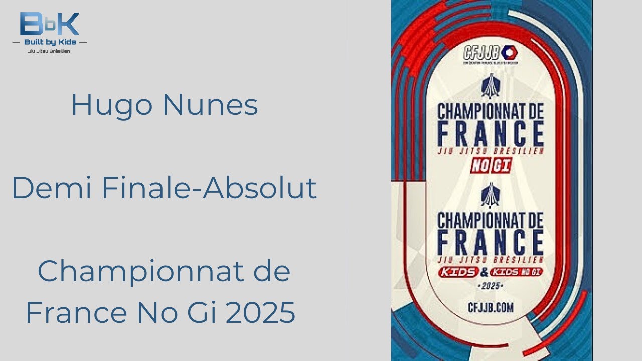 Hugo Nunes Vs Edipo Fernandes- Demi Finale Absolut -Championnat de france No Gi 2025