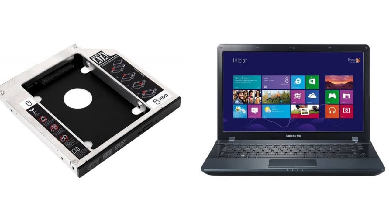 Como instalar um adaptador Caddy no notebook Samsung ATIV Book NP270E4E