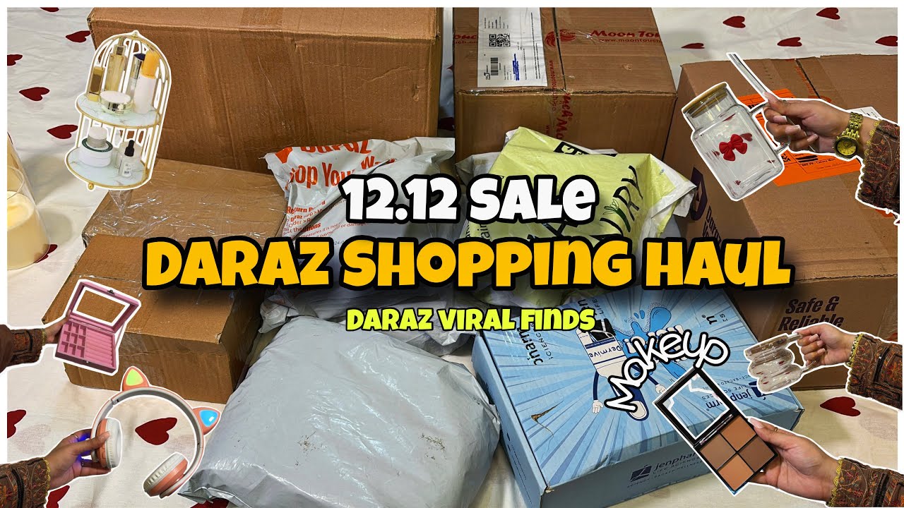 Daraz Shopping Haul 🛒 🛍️| 12.12 Sale Unboxing #darazshopping #beautyhacks 