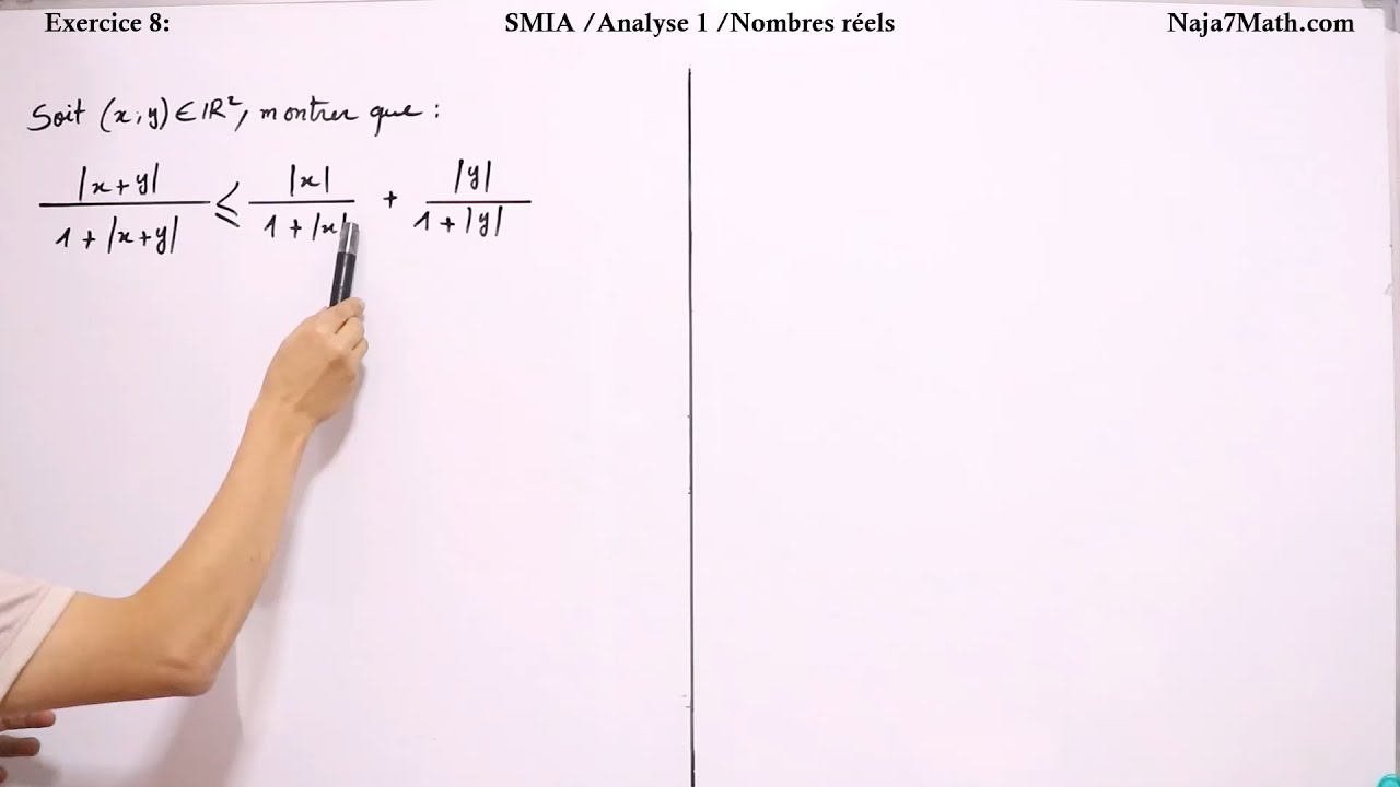 Exercice 08 (Bac+1) (Analyse1 - Nombres réels)