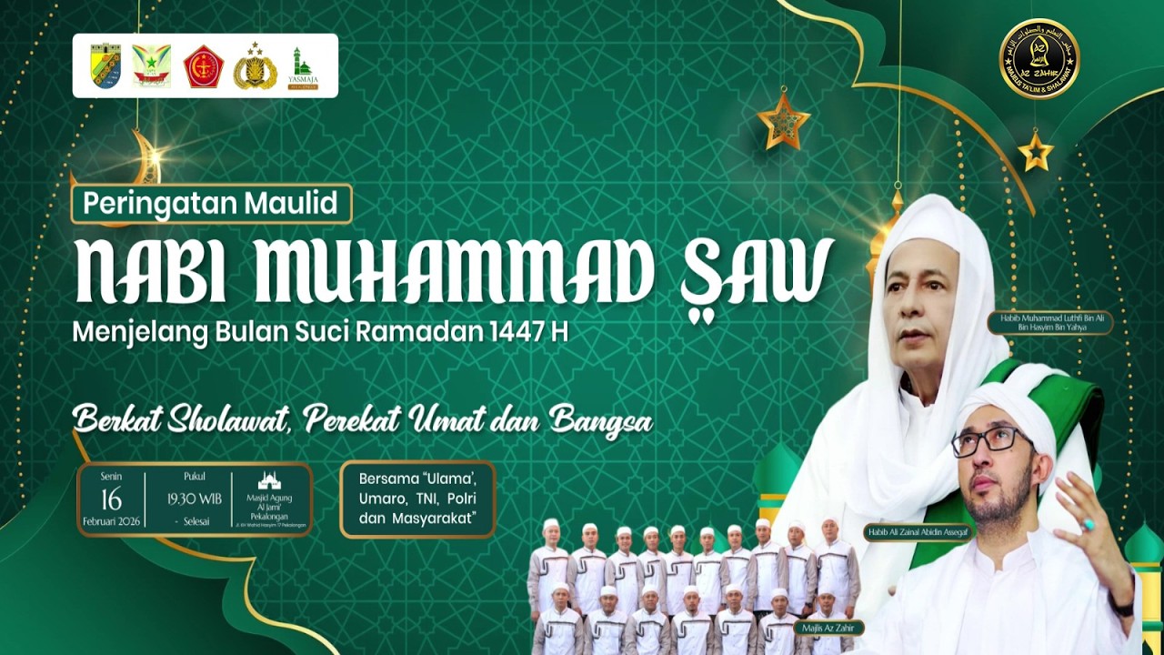 🔴GEBYAR PEKALONGAN BERSHOLAWAT Bersama Habib Ali Zainal Abidin Assegaf & Majelis Az Zahir