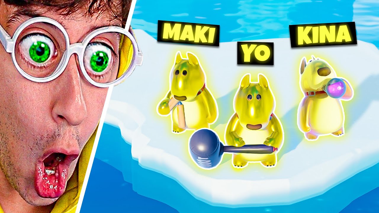 Batalla de Perros de Oro 🥊! (4v4 😂) - Party Animals TEKENDO