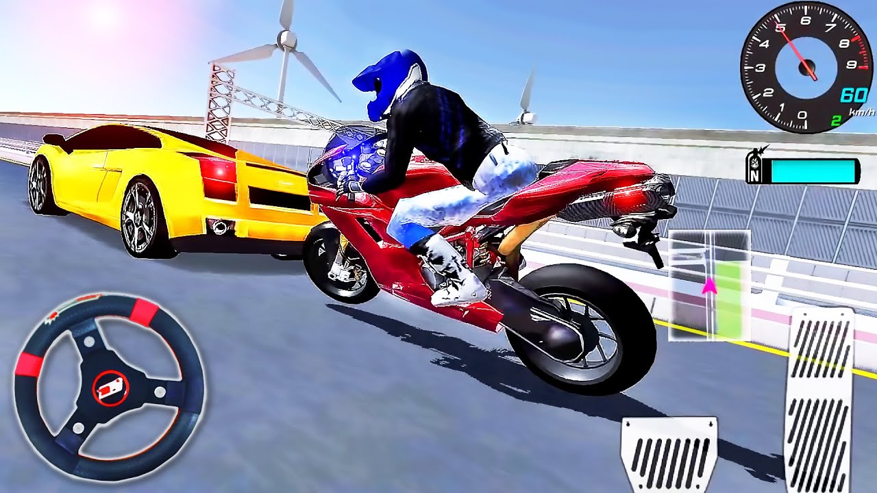 3D Driving Class Simulator - Motorcycle vs Train Funny Driver - Android GamePlay #8
