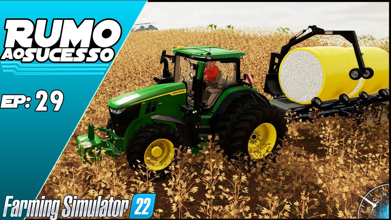 RECOLHENDO E VENDENDO ALGODÃO PELA PRIMEIRA VEZ! | FARMING SIMULATOR 22 #29