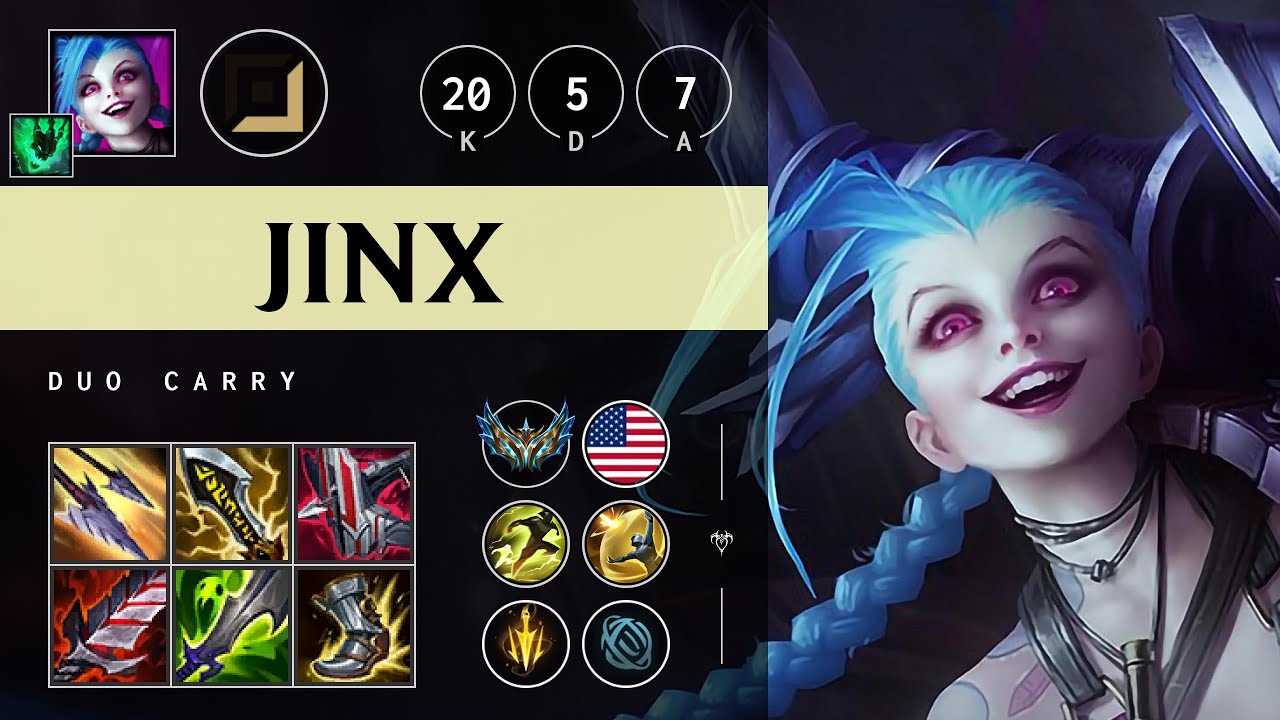 Jinx ADC vs Tristana - NA Challenger Patch 25.10