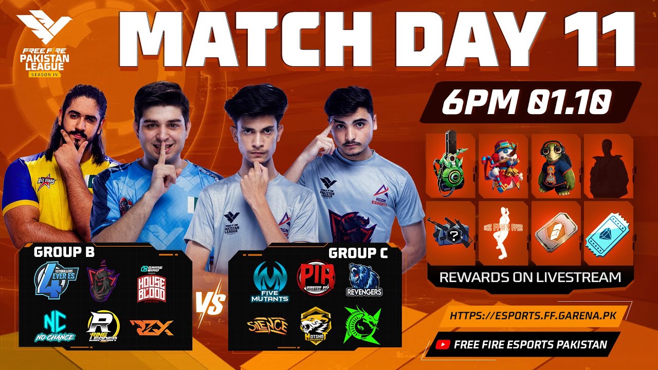 FFPL IV GROUP STAGE - Day 11 - B vs C | Free Fire Pakistan League