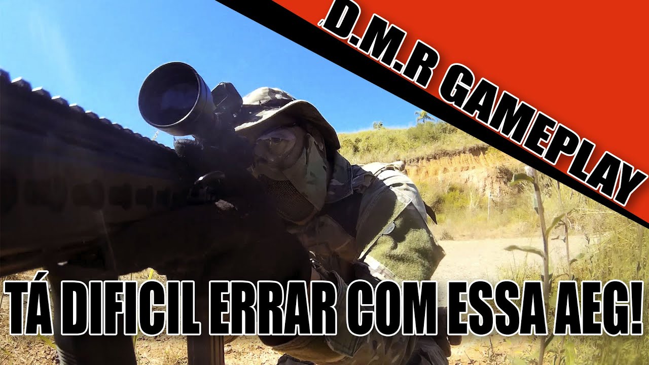 DMR AIRSOFT GAMEPLAY! TA DIF&Iacute;CIL ERRAR COM ESSA AEG!