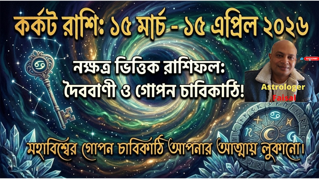 কর্কট রাশি ২০২৬ মার্চ ১৫ থেকে এপ্রিল ১৫ নক্ষত্র ভিত্তিক রাশিফল, Kark Rashifal.