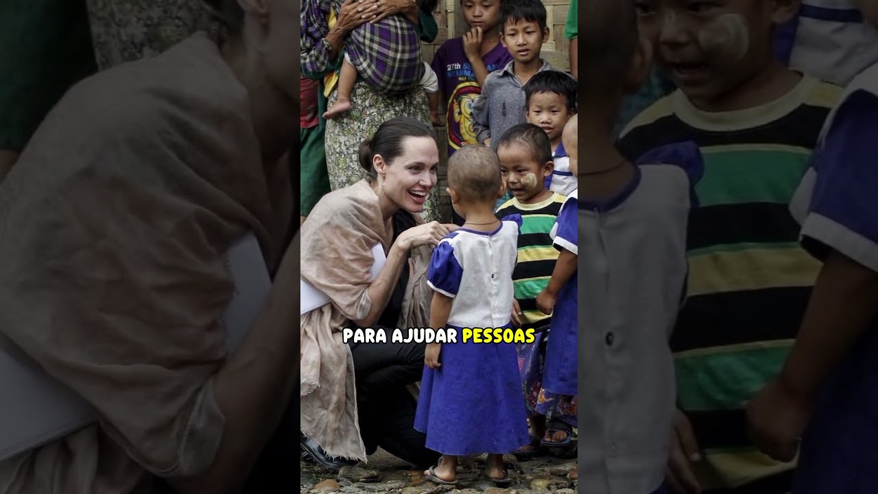 Angelina Jolie a mulher mais humilde do mundo #humildade #angelinajoliefans #hollywood #caridade