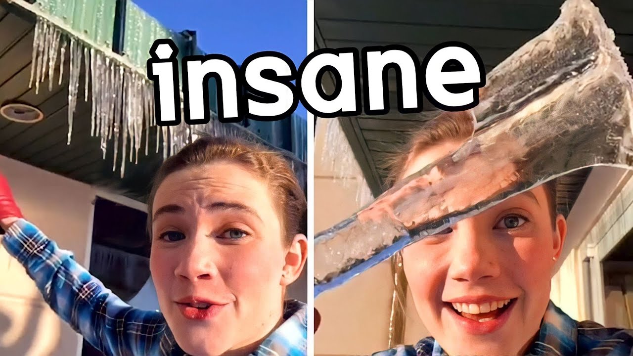 Пользователи TikTok теперь едят сосульки...