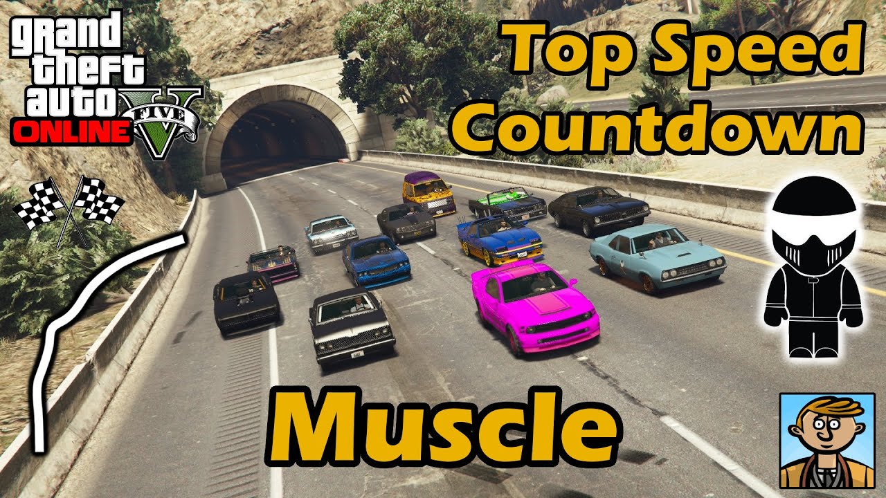 Fastest Muscle Cars (2015) - Top Speeds Of Fully Upgraded Cars In GTA Online