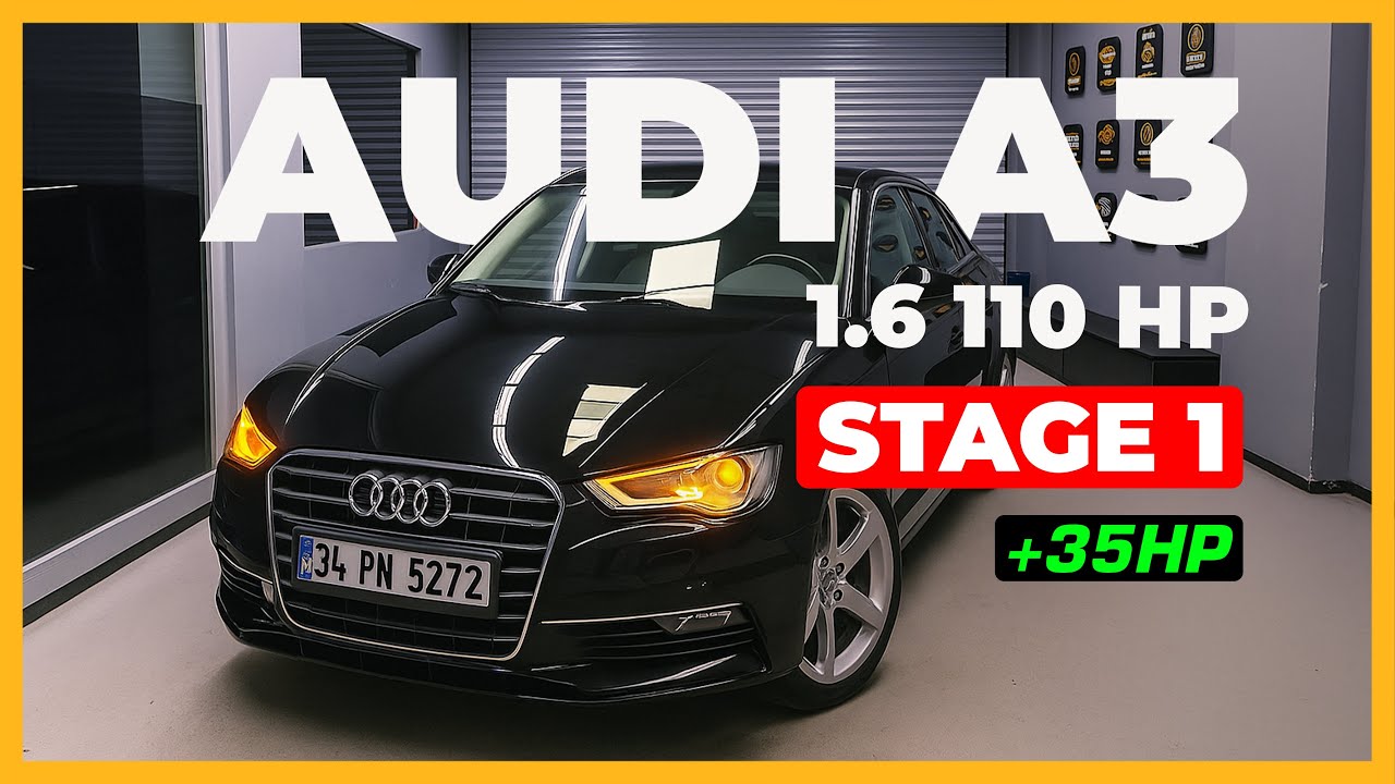 Audi A3 1.6 TDI 110 HP Stage 1 | +40 HP Performans Yazılımı (Demirkıran ECU Bahçelievler)