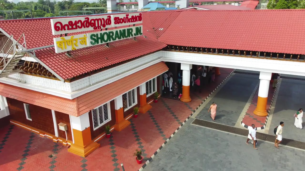 🚆 Shoranur Junction | Stunning 4K Drone Aerial View | Kerala, Gods Own Country